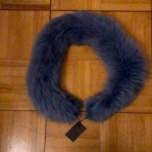 Unique, super soft blue fox collar